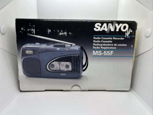Sanyo MS-55F Radio Cassette Recorder Clock And Timer In Original Box
