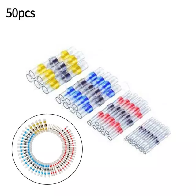 High Quality Waterproof Heat Shrink Sleeve Wire Connectors 50Pcs Efficient