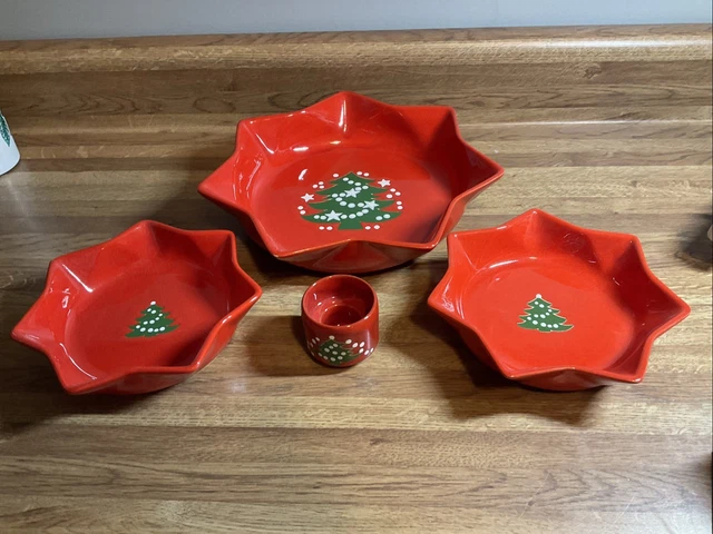 LOT WAECHTERSBACH Holiday Bowl Christmas Tree 10