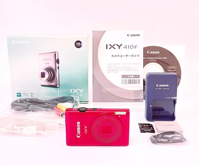 [Top Mint] Canon IXY 410F PowerShot 12.1MP Digital Camera Red w/ Box Japan