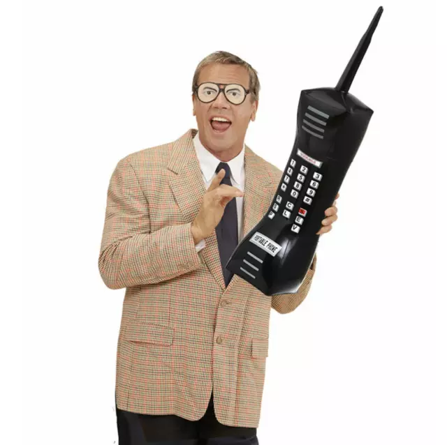 Inflatable Retro Mobile Phone Vintage Birthday Party Prop Fancy Dress Costume