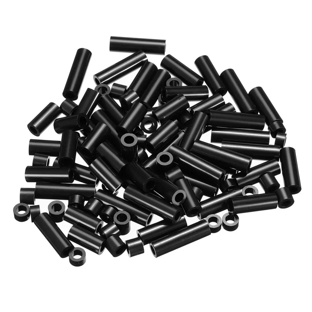 Rond Entretoise Rondelle 100 Paquet 4, 6, 15, 20, 25mm Long pour M4 Vis Bloc