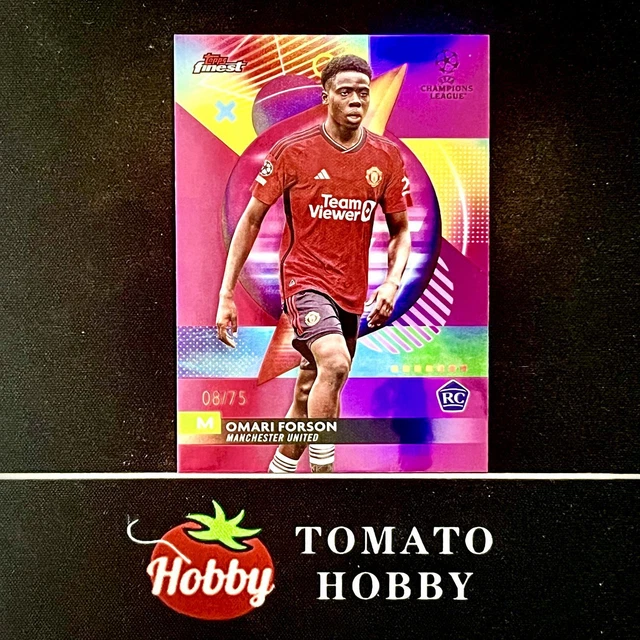 TOPPS FINEST UEFA 2023-24 Bradley Barcola Rc/135 Réfracteur De Grande