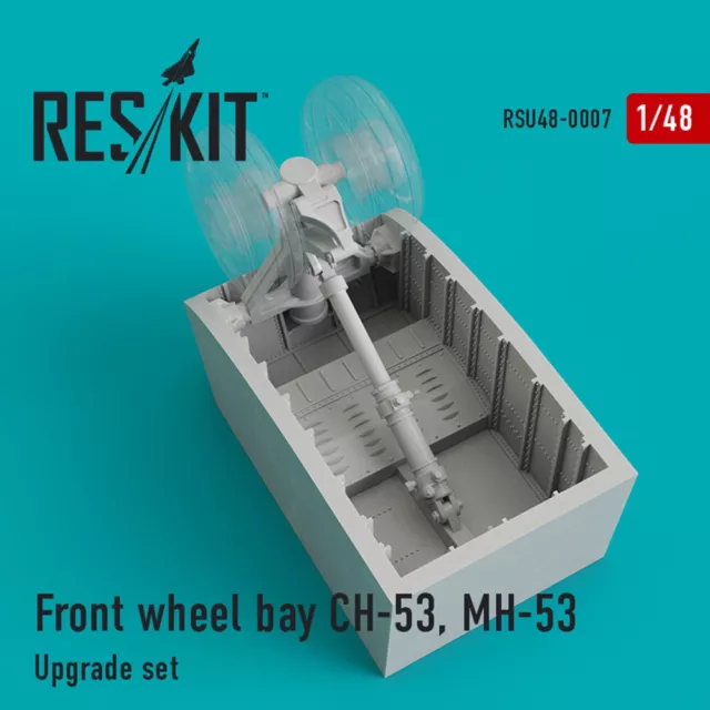 Front wheel bay CH-53, MH-53 for Academy Kit 1/48 Scale Model RESKIT RSU48-0007
