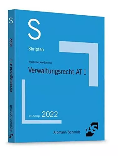 Horst Wüstenbecker Christian Sommer Skript Verwaltungsrecht AT 1 (Poche)