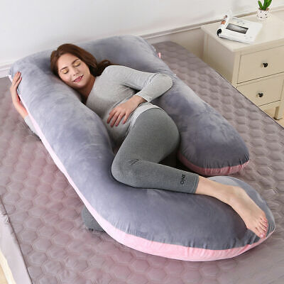 Extra Large Women Pregnancy Pillow Maternity Belly Contoured Body 70*145cm US