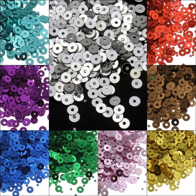 Pailletten Glatt farben set Perlen Kleidung Schmuck 3mm DIY (100g / 10 farben)