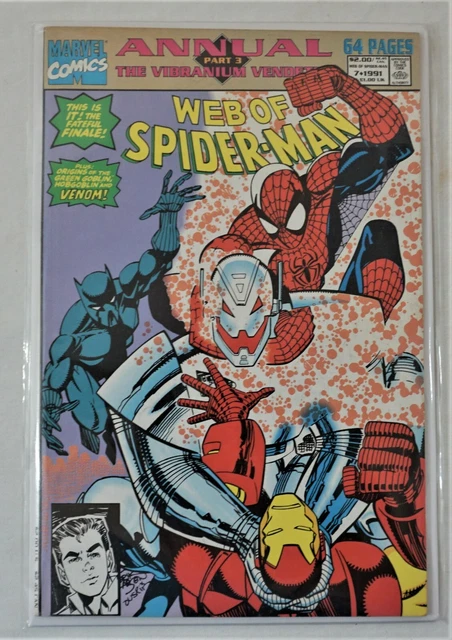 Marvel Comic WEB OF SPIDER-MAN  Annual 1991 Tombstone VF/NM