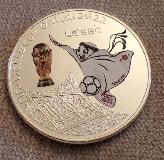 Qatar 2022 World Cup Silver Coin Maradona Messi Pele Signed Argentina Brazil USA 3