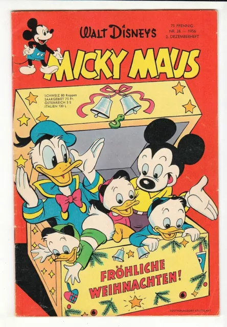 Micky Maus Nr. 26 von 1956 altes Original im Zustand 1-2 vom Ehapa Verlag  !!!