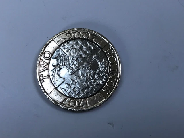 1707 2 pound coin minting error