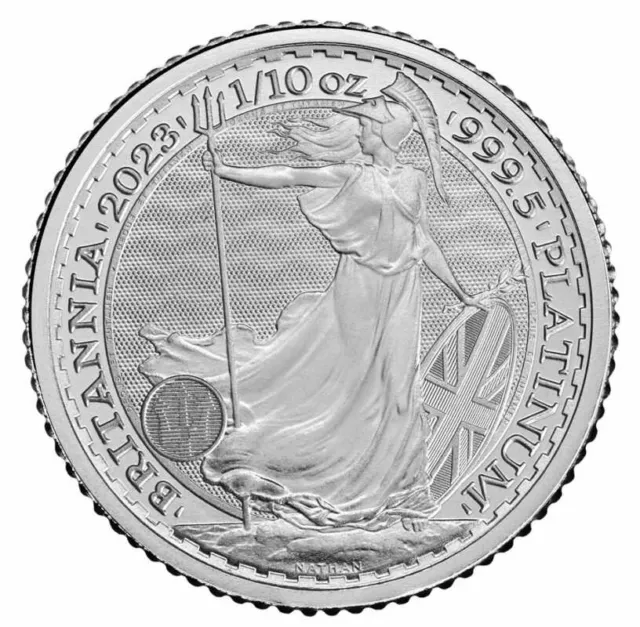 Britannia 2023 Platinum 1/10oz Ounce Platinum Board UK United