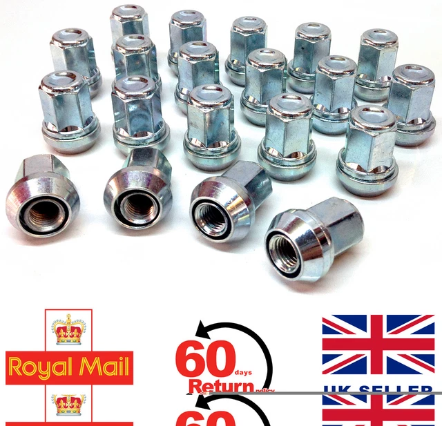 20x Bimecc M14 X 1.5 Wobble / Wobbly Alloy Wheel Bolts – Variable PCD – Silver (32mm)