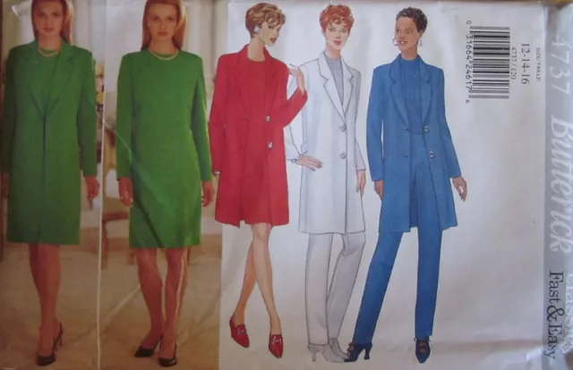 Vintage Butterick SEWING Pattern 4737 Misses Jacket Dress 6 - 16 UNCUT Fast Easy