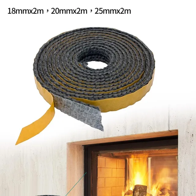 Cuerda de estufa plana negra autoadhesiva sello/estufa cuerda de fuego fibra de vidrio