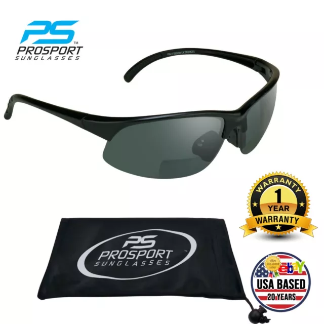 Bifocal Sunglass Sun Reader Glasses Sport Dark Grey Lens Cycling Motorcycle