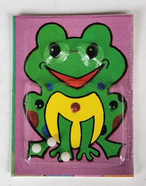 1973 Vintage Premium Cracker Jack Prize Bumps on a Frog Game or Puzzle Toy