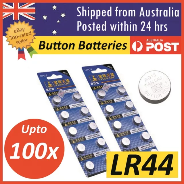 LR44 Batteries Genuine AG13 A76 675 1166A L1154 Alkaline Button Battery 1.5V