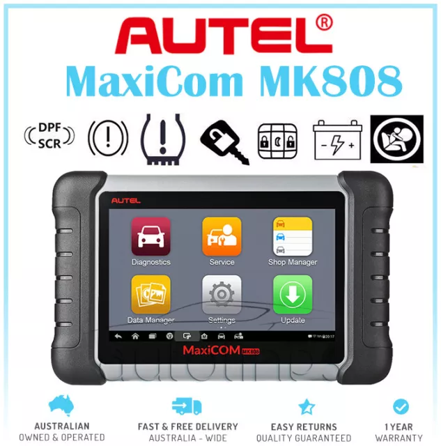 Autel MaxiCOM MK808 OBD2 Fault Code Reader Reset Diagnostic Scan Tool AU VERSION