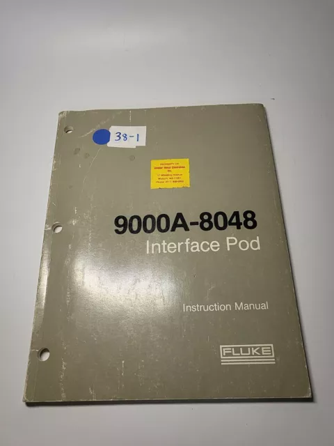 Fluke 9000A-8048 Interface Pod ~ Instruction Manual ~ P/N: 649418