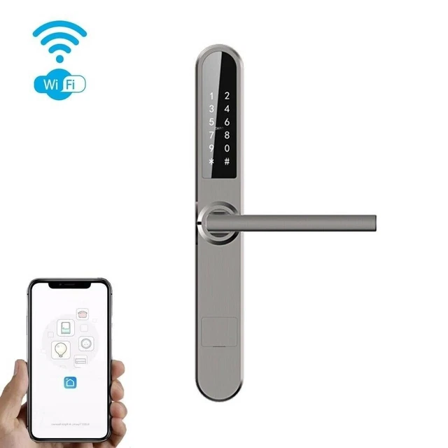 iNOVO SV31A Bluetooth PIN&APP Serrure de porte intelligente Gris + Wi-Fi