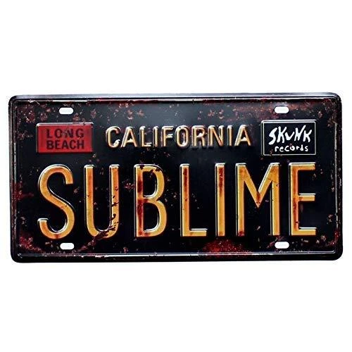 Funny Sign Sublime California Vintage Metal Tin Sign Wall Sign Plaque Poster ... Funny Sign Sublime California Vintage Metal Tin Sign Wall Sign Plaque Poster ...