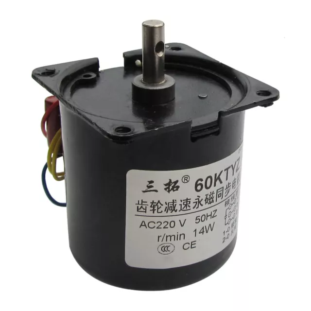 60KTYZ Gearmotors 220V 1.2 - 110 RPM Reduction Gear Box Permanent Magnet Motors