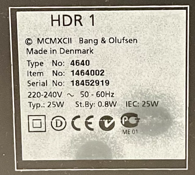 Bang & Olufsen B&O HDR1 Festplatten Recorder 3