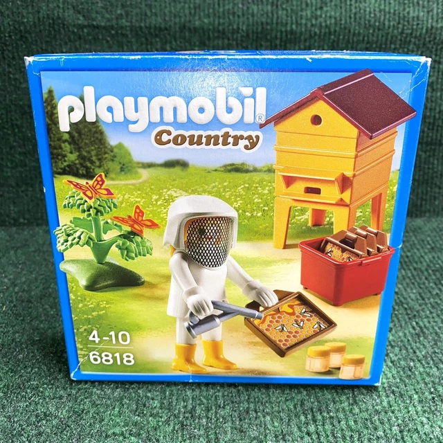 PLAYMOBIL COUNTRY 6818 BEEKEEPER with Beehive, Honey, Bees