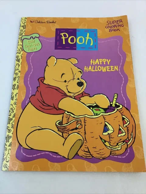 Pooh Happy Halloween Activity Super Coloring Book 1996 Golden's Books Disney