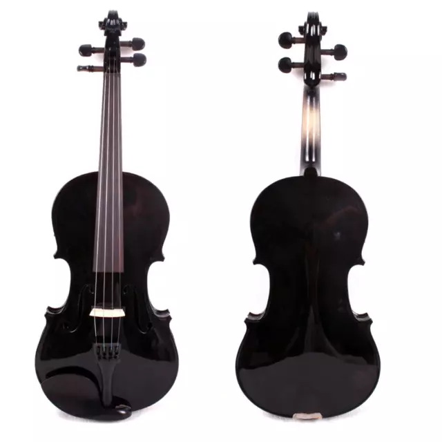 Black color Viola 15 inch Hand made Maple Spruce wood ebony fitting with bow,bag