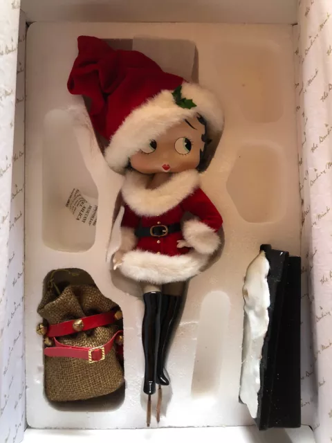 Betty Boop ”Holiday Betty” Christmas Porcelain Doll 12” Danbury Mint Santa Baby 2