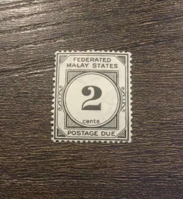 1934 Federated Malay States of Malaysia Stamps Malayan sg D2 postage due MH