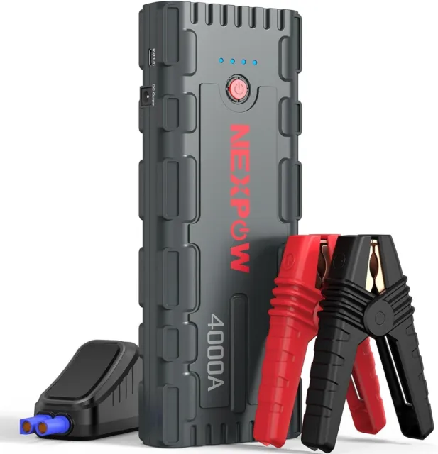 NEXPOW G17 S40 Jump Starter, 4000A Peak Car Battery Jump Starter PD60W Quick Cha