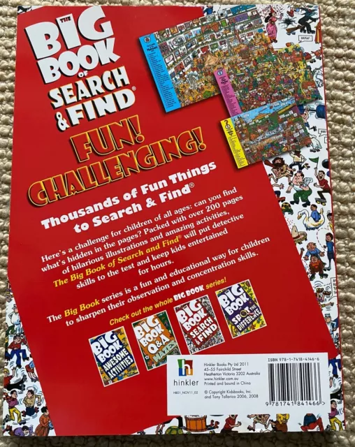 The Big Book of Search and Find Book - By Tony Tallarico - Large Paperback - Fun 2