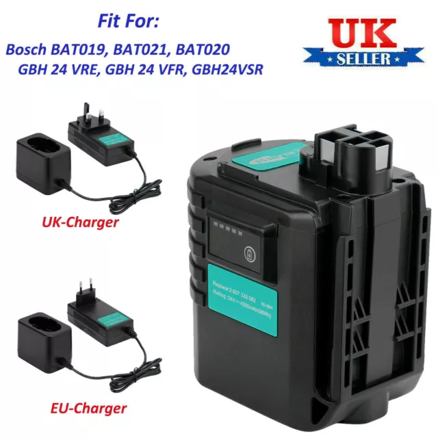 24V Ni-MH Battery for Bosch BAT020 BAT021 BAT019 GBH24VFR VRE WURTH 2607335082