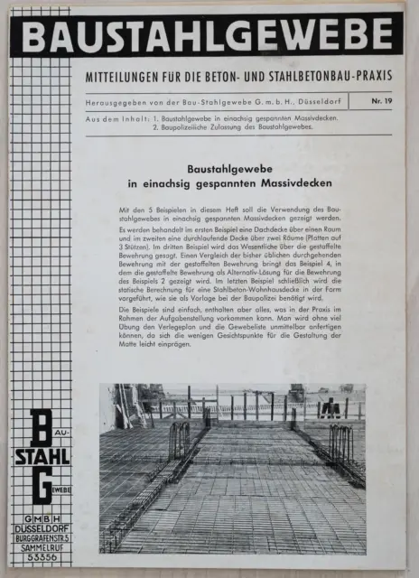 Baustahlgewebe Mitteilungen für die Beton- Stahlbeton Praxis Nr.19 1950