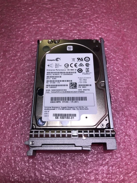 Refurbished Cisco 1.2TB 10K RPM SAS Hard Drive – 2.5" HDD For UCS Servers (Model UCS-HD12TB10K12G) With Tray