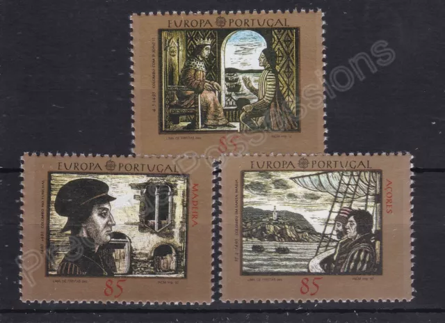 Europa Mnh Stamp Set 1992 Portugal Madeira & Azores Columbus