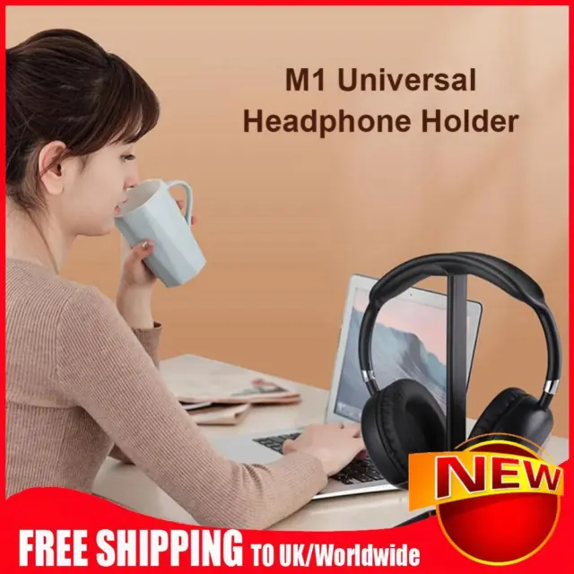 M1 Headphone Holder Hanger Earphone Desktop Display Stand Bracket (Black)