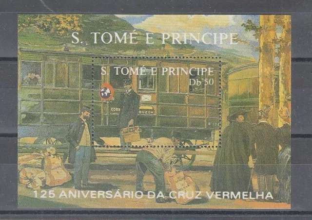 Eisenbahn - Lokomotiven   Sao Tome E Principe  Block 183  **  (mnh)