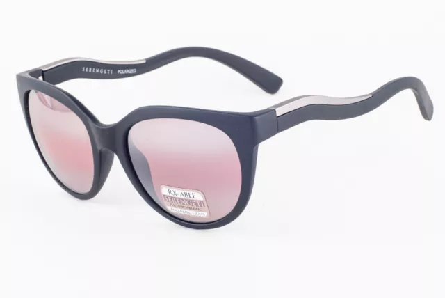 Serengeti LIA Satin Black & Silver / Polarized Sedona Bi Mirror Sunglasses 8575