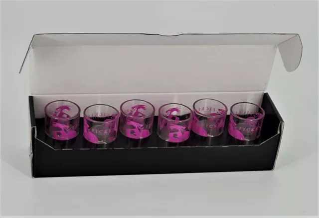 Ficken Likör Shotglas 6er Set Geschenkbox Stamper Pink Schnapsglas Party(7400-1)