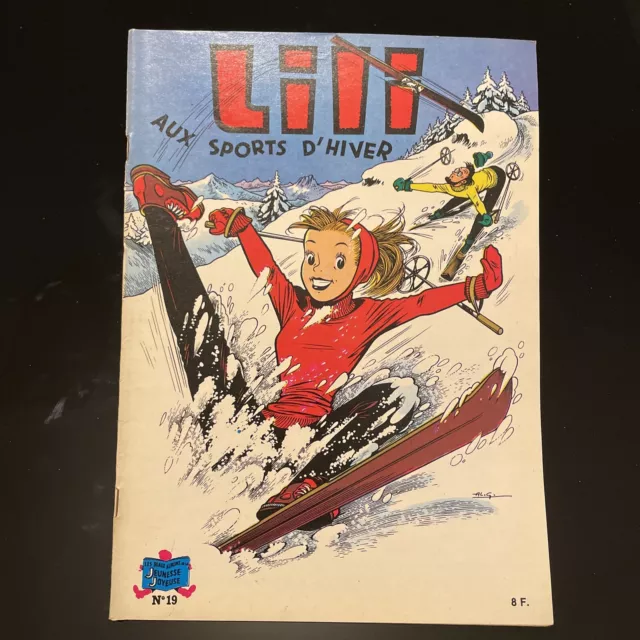 Lili n°19 Lili aux sports d’hiver, édition 1982. BD souple Jeunesse Joyeuse