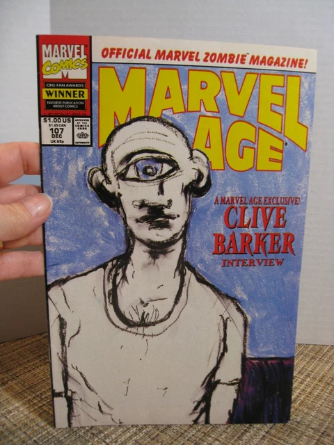 Marvel Comics - Marvel Age - Vol. 1 No. 107 - Clive Barker - December 1991
