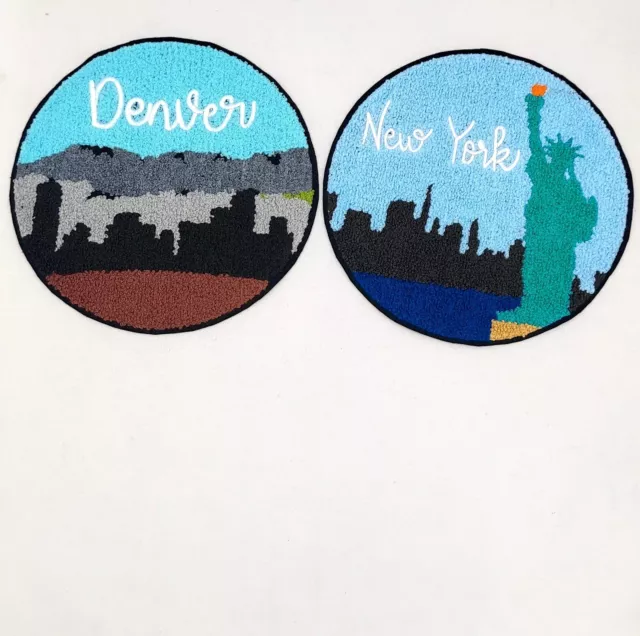 Chenille Souvenir Patch: New York City and Denver - Ships from USA