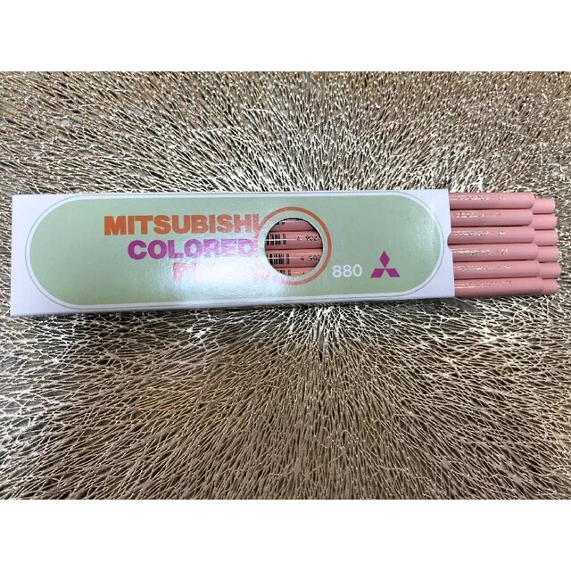 Mitsubishi Colored Pencils, Light Orange, Dozen, 12 Pieces