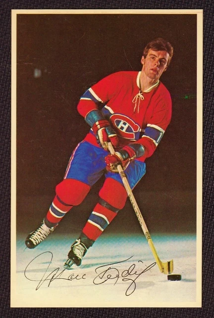 MARC TARDIF 1969-71 Montreal Canadiens Team Issue Postcard EX
