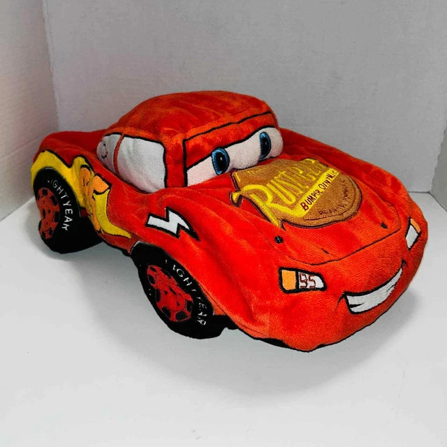 DISNEY PIXAR CARS Lightning McQueen Stuffed Bean Bag Pillow 18 Inches