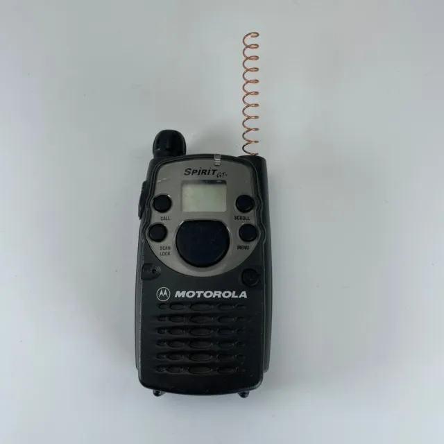 Motorola Spirit GT Plus Walkie Talkie with Battery FOR PARTS OR REPAIR Black
